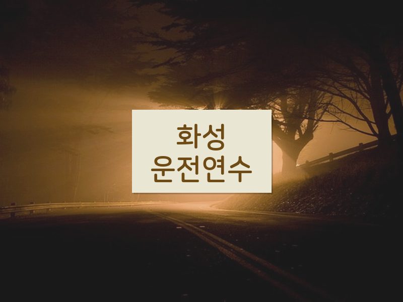 화성운전연수 후기
