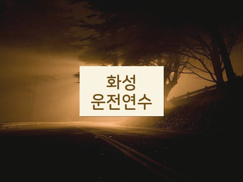 화성운전연수 후기