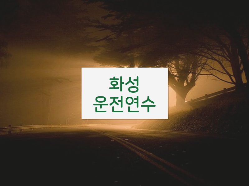 화성운전연수 후기