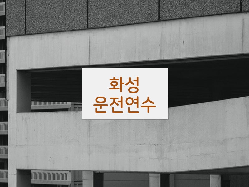 화성운전연수 후기