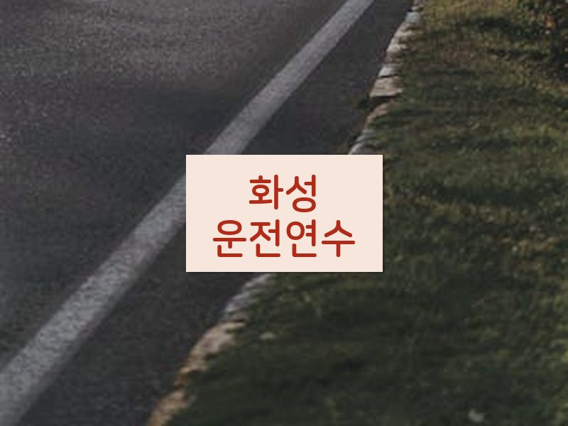 화성운전연수 후기