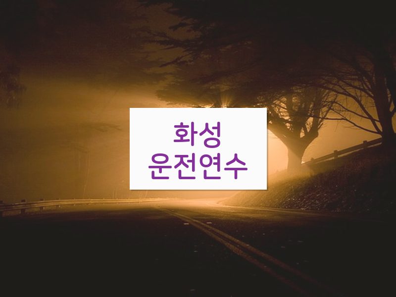 화성운전연수 후기