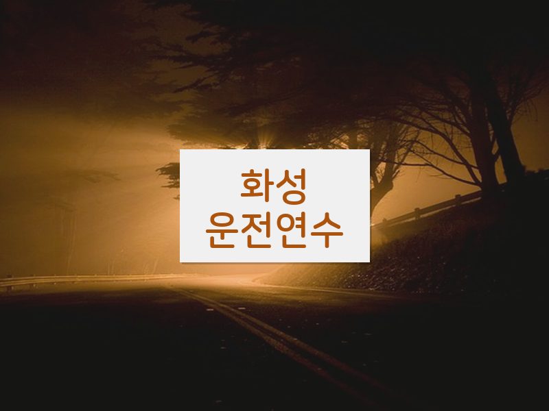 화성운전연수 후기