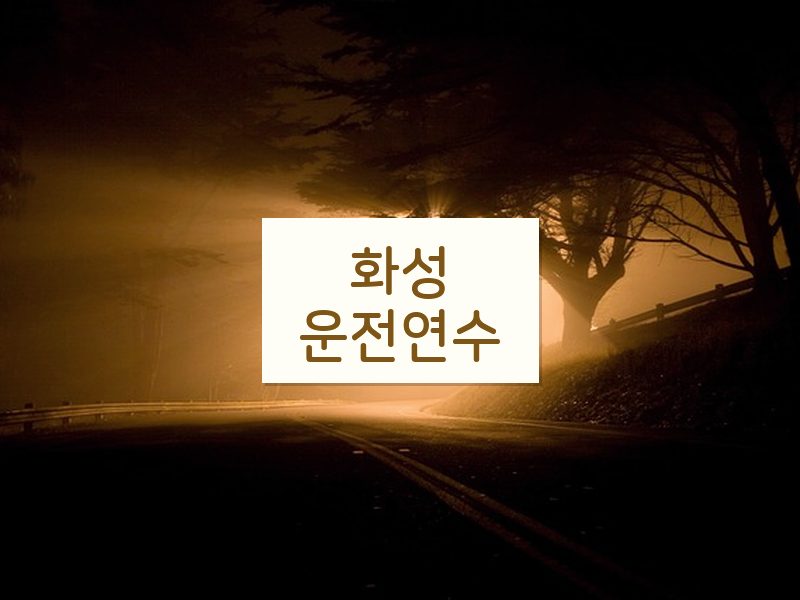 화성운전연수 후기