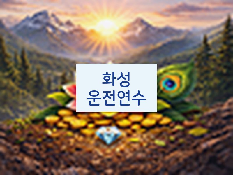 화성운전연수 후기