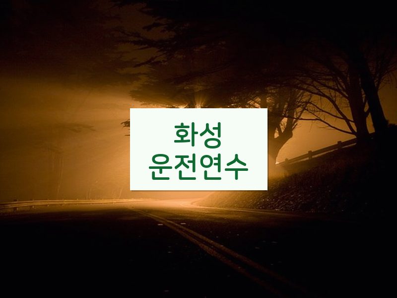 화성운전연수 후기