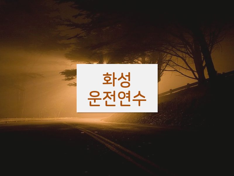 화성운전연수 후기