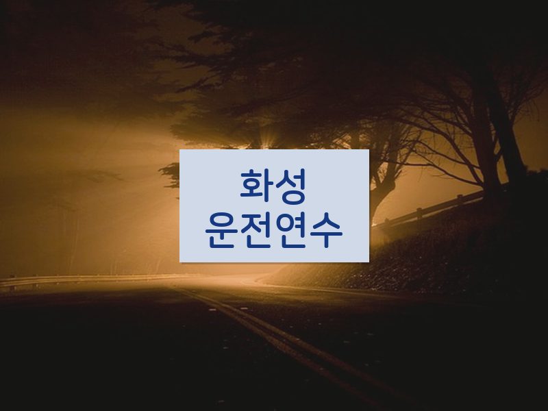 화성운전연수 후기
