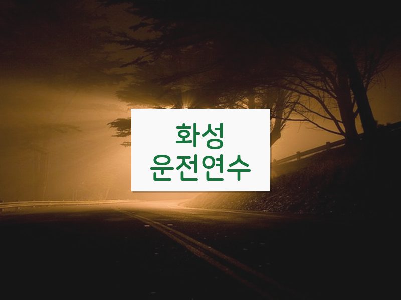 화성운전연수 후기