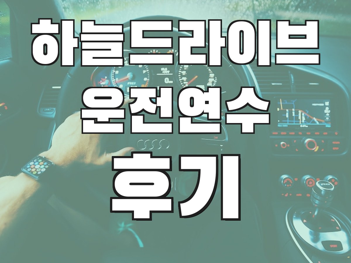 하늘드라이브 운전연수 후기 - 실제 수강생 후기