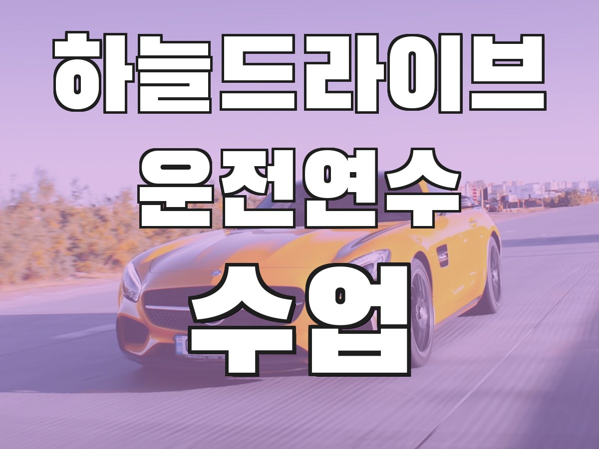 하늘드라이브 운전연수 수업 - 맞춤 연수 프로그램